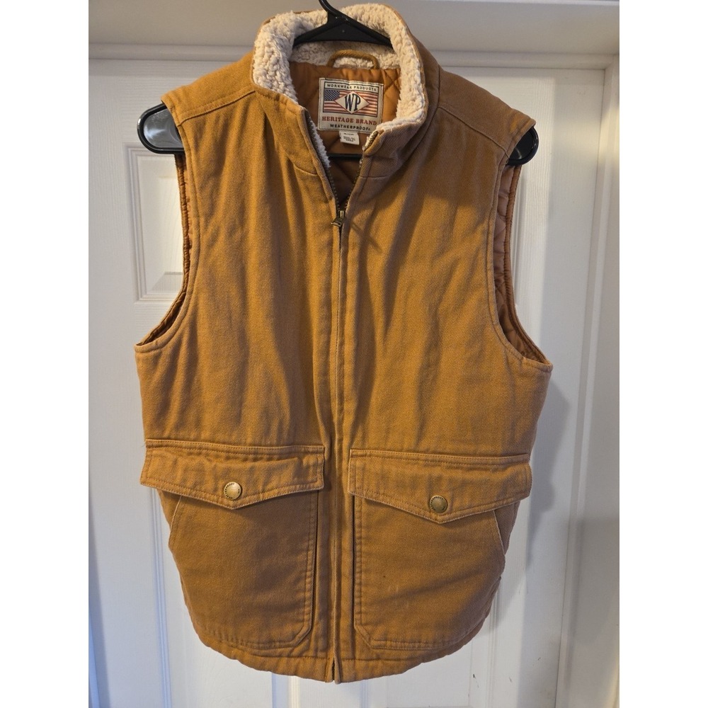 Heritage Brand Workwear Mens Canvas Vest size Small